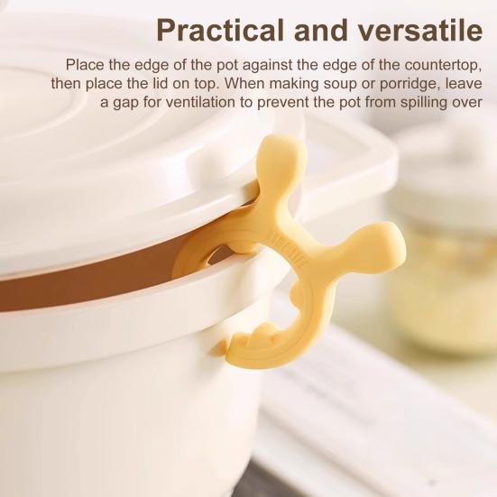 

Силіконовий затискач для кришки каструлі, підставка для ложки, кронштейн, стійка для запобігання переливанню для кухні, універсальний затискач для тримача лопатки 2pcs зелений