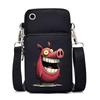 Funny Animals Personality Printing Black Oblique Span Small Bag Multifunctional Casual Portable Mobile Phone Bag
