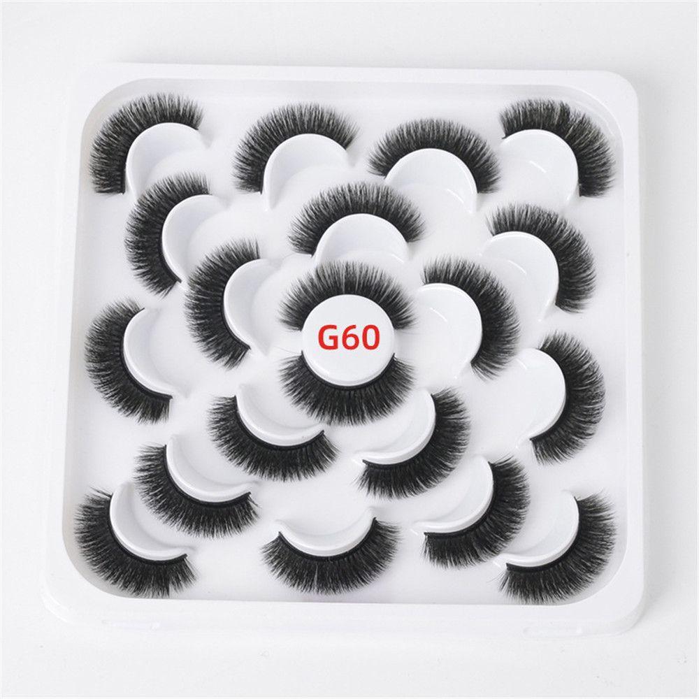 

D Curl Lashes Extension Faux Mink Hair Russian Volume Strips Lashes Eyelashs Extension Strips G60