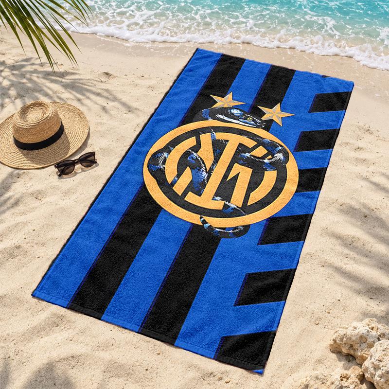 Inter Milan Beach Towel Quick Dry Sand Free Lightweight Beach Towels for Travel Swimming Camping