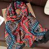 Print Silk Scarf Luxury Brand Shawls For Women Silk Head Scarves Hijab Wraps Femme Pashmina Foulard