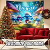 Custom Name Personalized Blue Smurfs Print Tapestry, Wall Art Decor, Bedroom, Dorm, Apartment, LivingRoom, Party Backdrop, Gift for Birthday