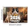 Hanging Loop Cat Calendar Durable Construction Monthly Planner Kitten Wall Calendar  Office Decor
