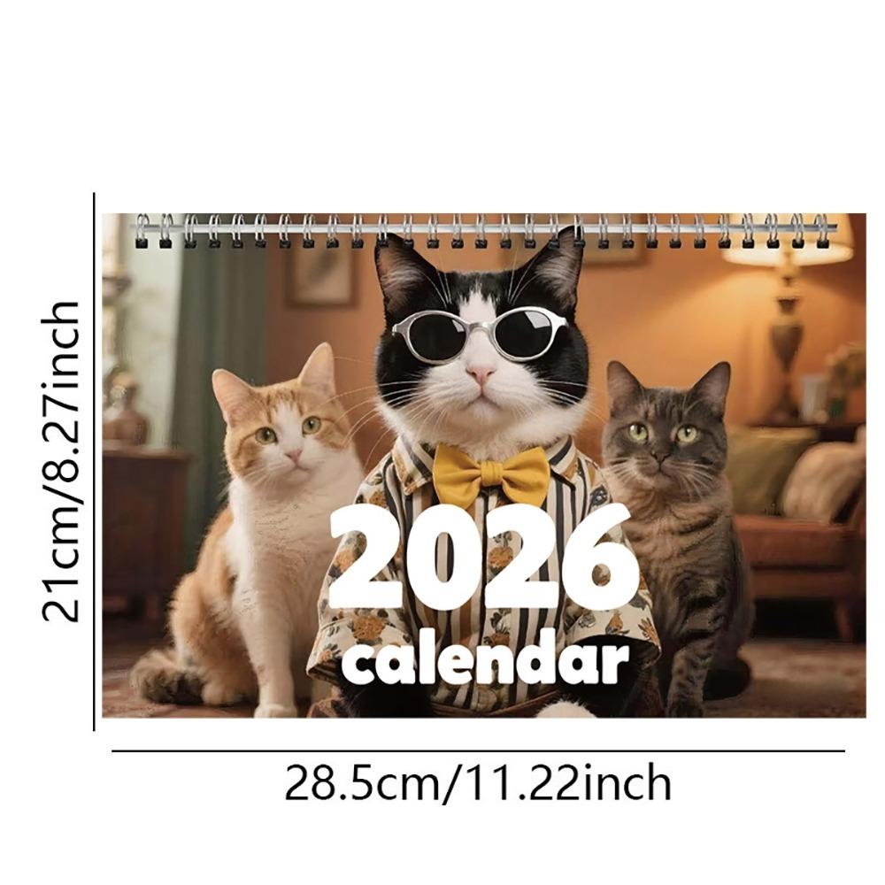 Hanging Loop Cat Calendar Durable Construction Monthly Planner Kitten Wall Calendar  Office Decor