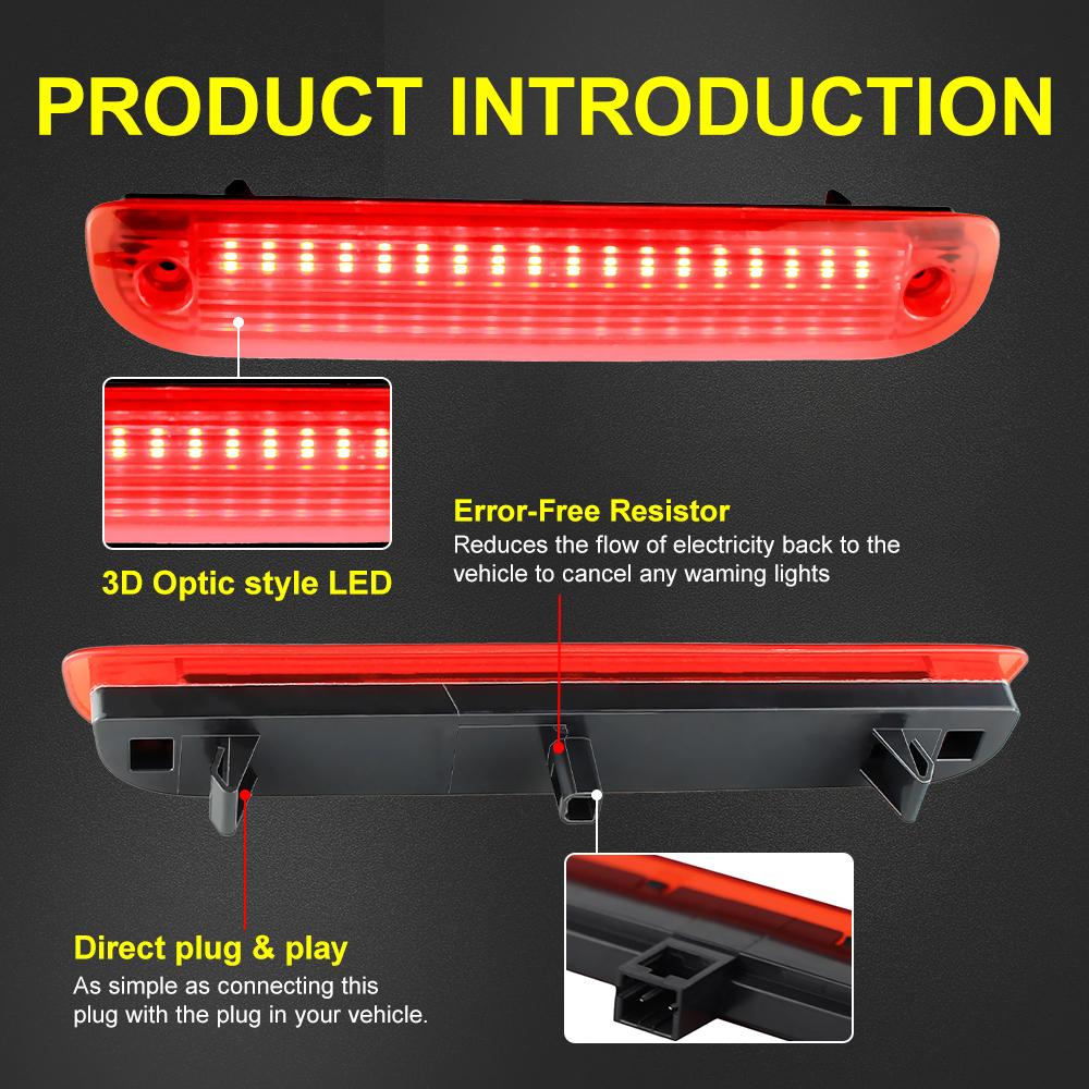 1PC For Peugeot Boxer Citroen Relay Fiat Ducato 2007-2025 Car LED Third Brake Light High Mount Stop Signal Lamp OEM# 1340670080