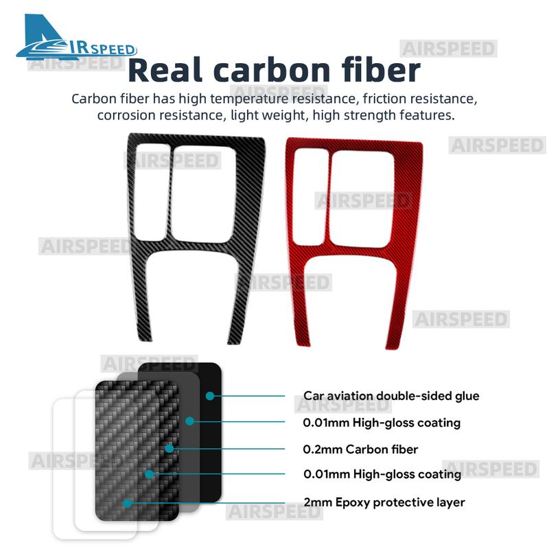 Für Honda Civic Type R 11. FL5 2024 2025 Echter weicher Kohlefaser-Aufkleber LHD RHD Auto-Schaltknauf-Panel Innenverkleidung