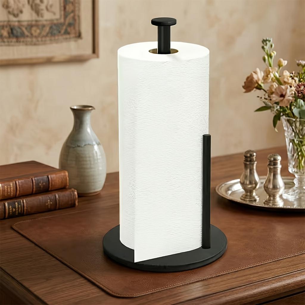 Heavy Duty Stainless Steel Paper Towel Stand Household Stable Base Kitchen Storage Holder