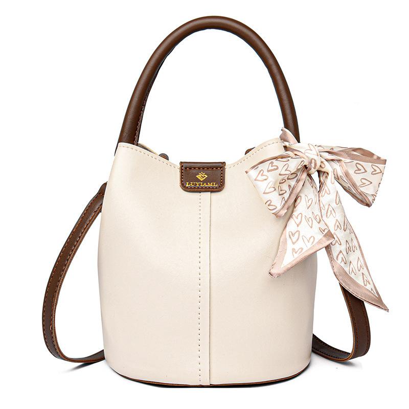 

High-end and Stylish Bag, Versatile Crossbody Soft Leather Bag, Fashionable Hand-held Bucket Bag