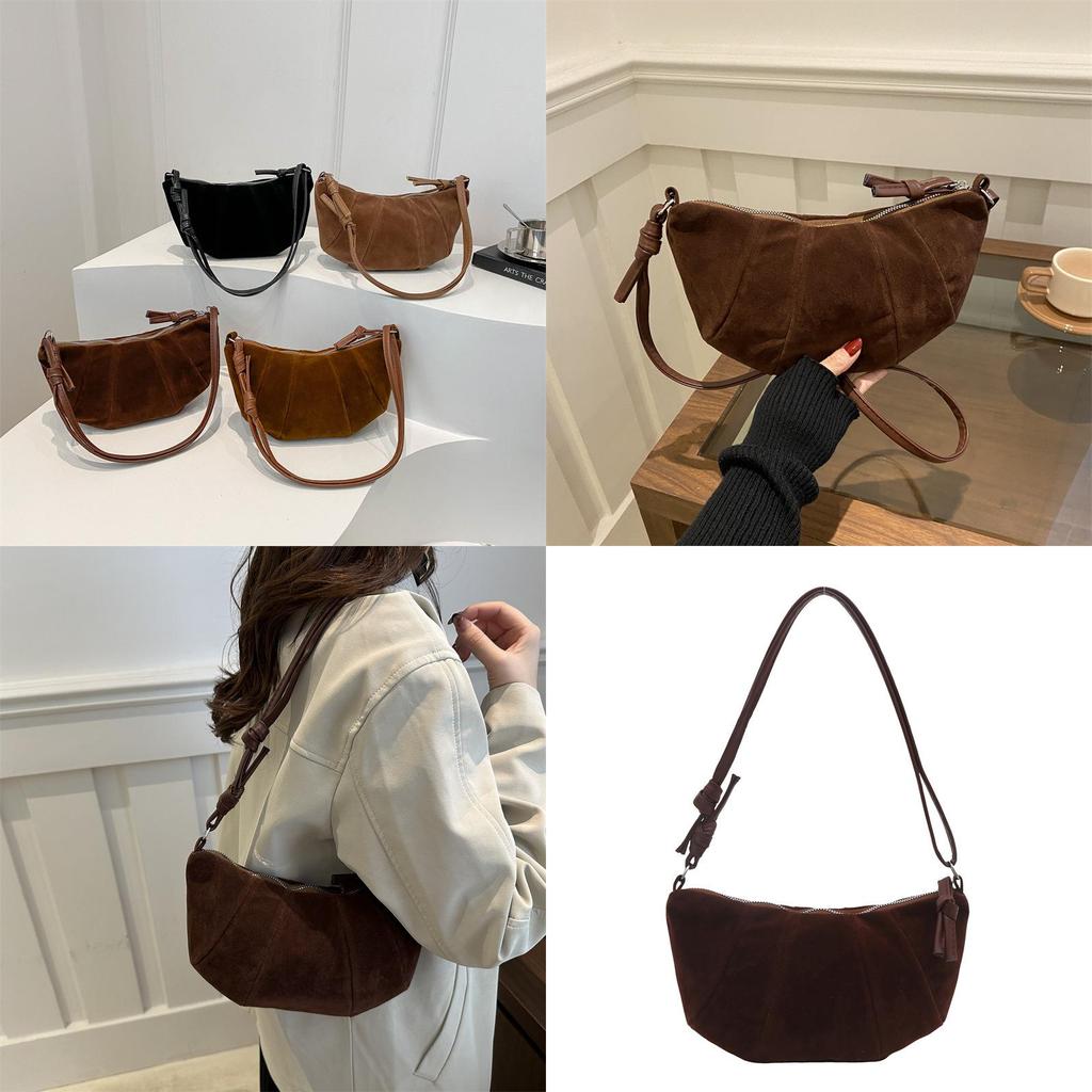 Fashionable Minimalist Women's Handbag In Black And Brown Stylish Versatile Design