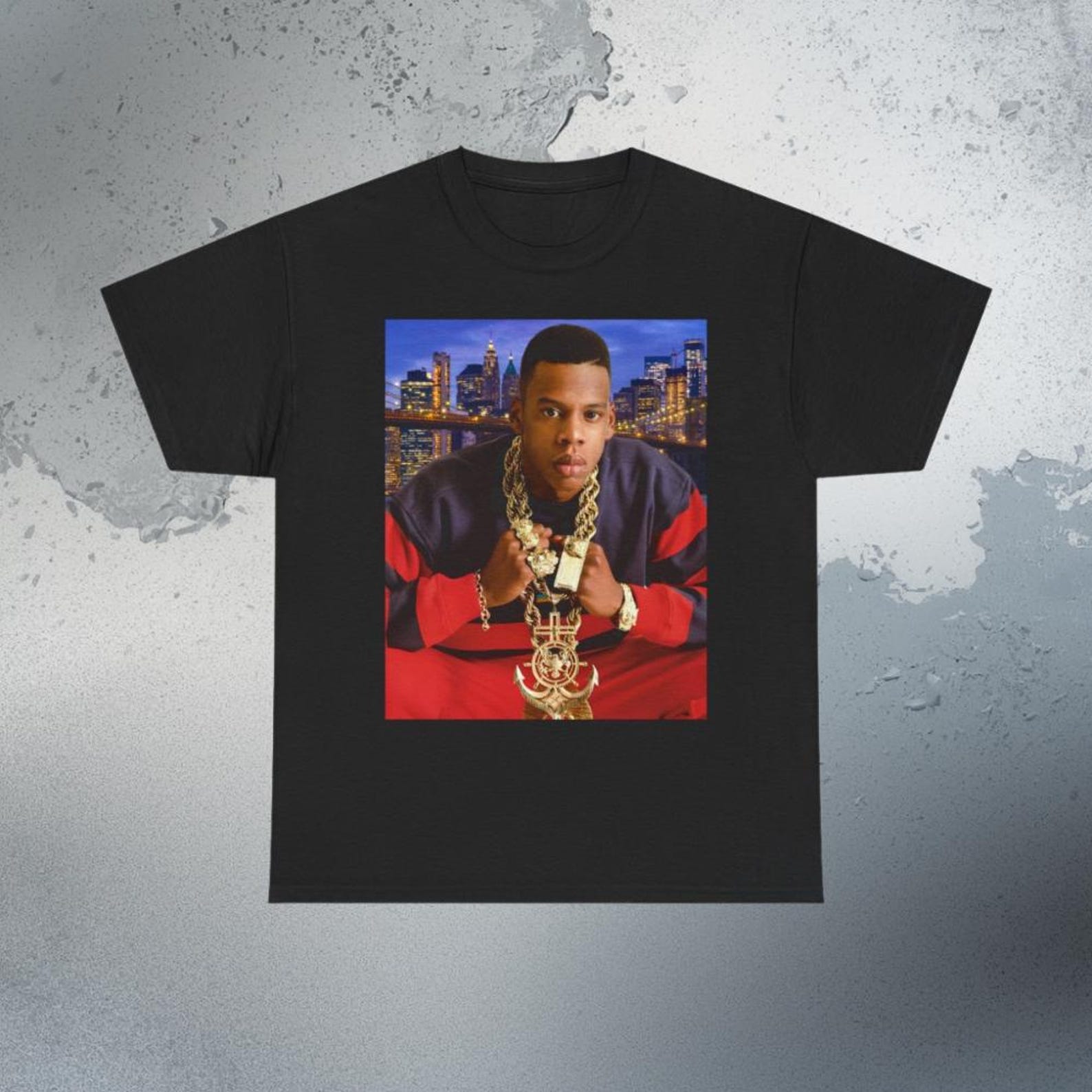Vintage Jay Z Brooklyn Bridge Skyline T-Shirt | Rap Icon Concert Tee M