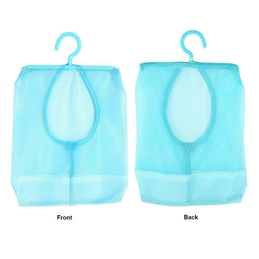 Multi Purpose Hanging Mesh Storage Bag for Socks Stockings Bra Underwear Bathroom Blue