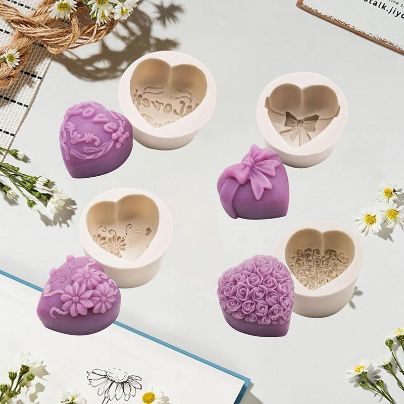 HOT 3D Love Rose Silicone Soap Mold Handmade Candle Aromatherapy Mold Chocolate Cake Decoration Baking Tool Birthday Anniversary