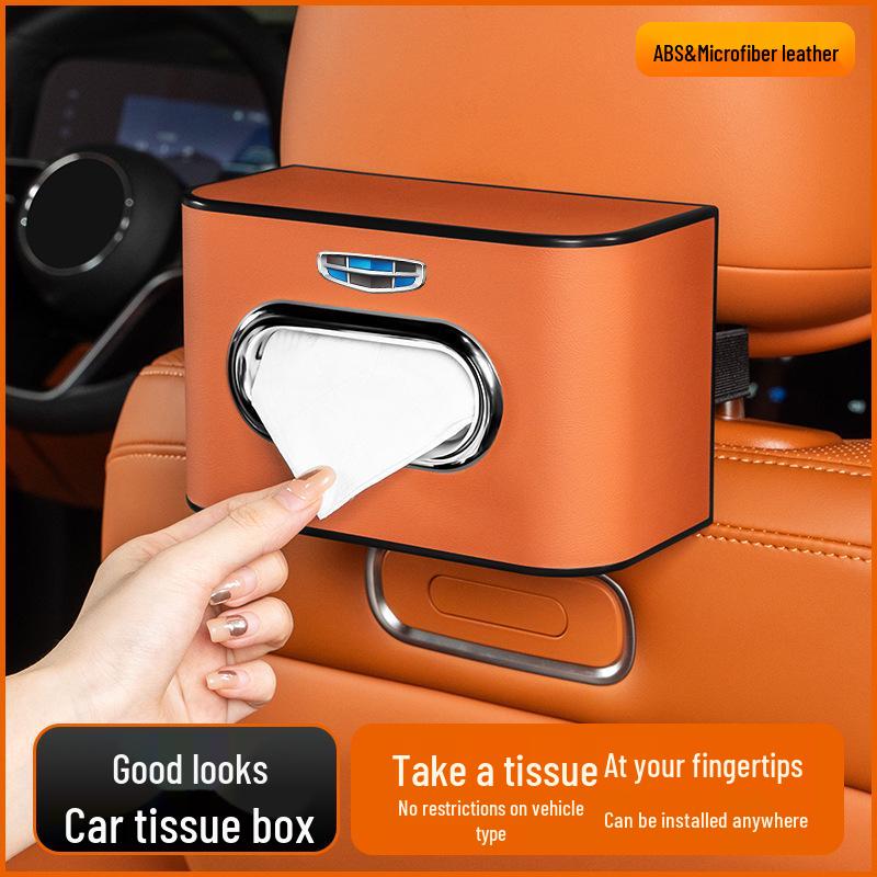 Kompatible Taschentuchbox für Geely Xingyue, Binyue, Emgrand, Borui, Geometry, ICON - Ausziehbarer Beutel für Mittelarmlehne und Sitzlehne