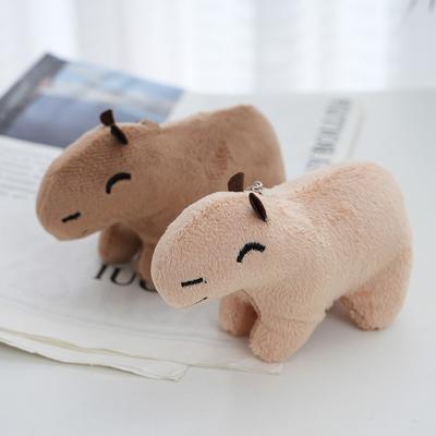 Porte-clés en peluche Capybara 12 cm, jouet en peluche, doux et moelleux, pour sac, clé de voiture, accessoires