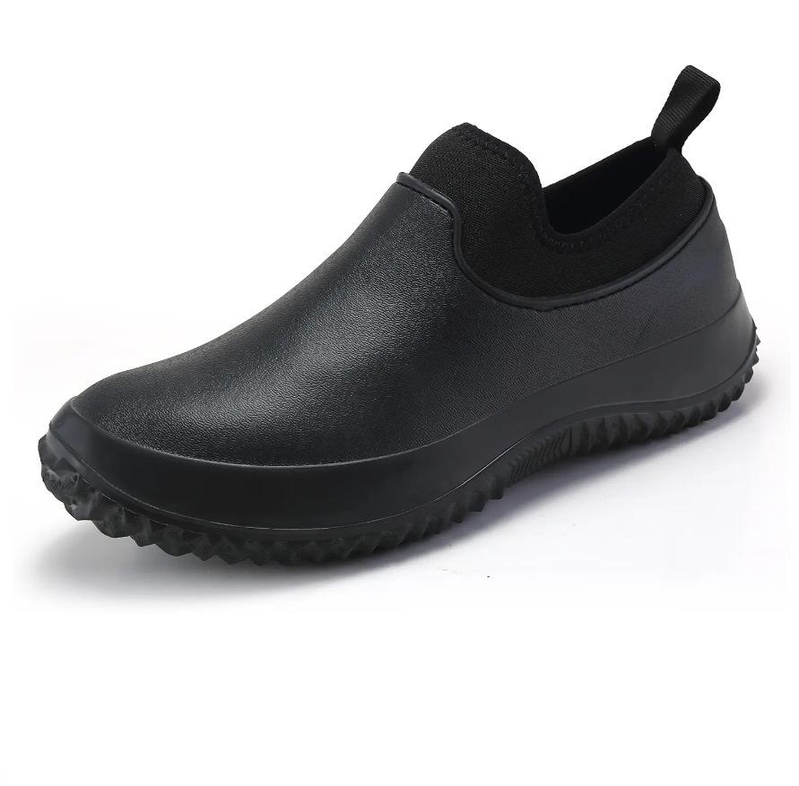 Men's Large Waterproof Non-Slip Rubber Shoes for Kitchen, Work & Rain