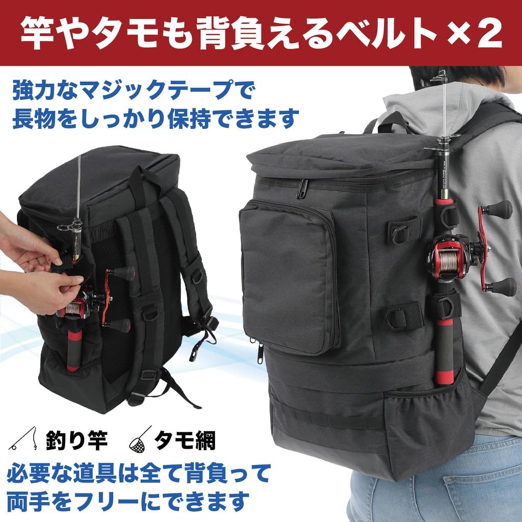 Fishing Rod Large 2025 Model [FISHBOMB] Backpack, Waterproof, Holder, Capacity,