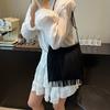 Niche suede bag women's new fashion versatile messenger bag popular fringed bucket bag