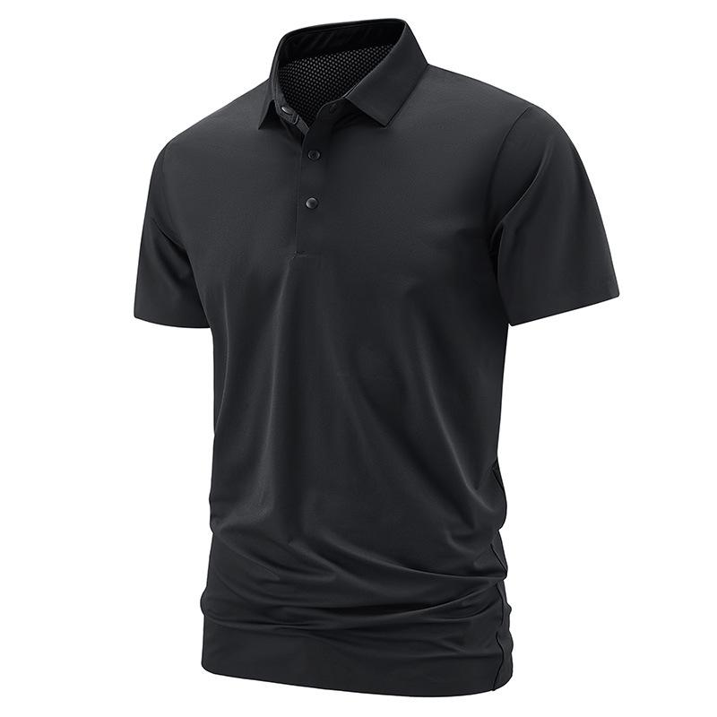 Male Basic Polo Shirt Slim Breathable Shirts for Men Lightweight Tops New Men's Short Sleeve T Shirts
