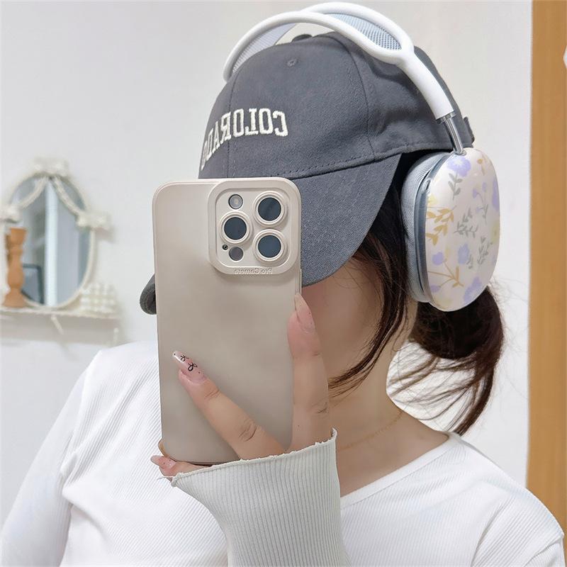 Ins Purple Floral Application Apple Head-mounted AirPods Max Earphone Cover Summer Protective Case Female Small Fresh