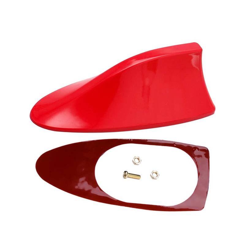 Roof Shark Fin Antenna Aerial Cover AM/FM Signal Fit for Hyundai Kona 2018 Red Plastic