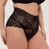 Women's High Waist Lace Panties Sexy Hollow Breathable Boxer Briefs Large Size Hip Lifting Underwear