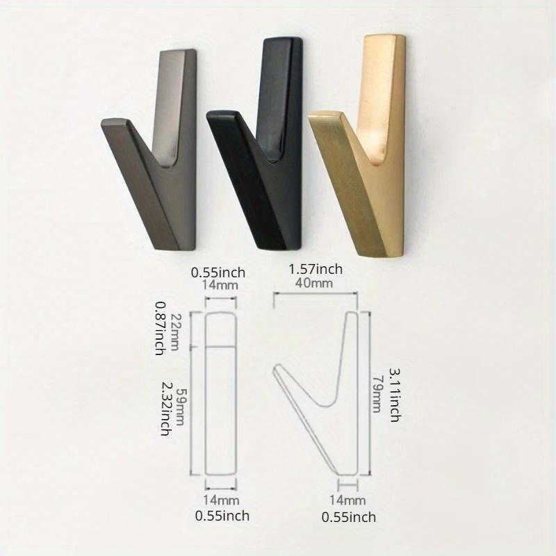 1Pcs Metal Matte Wall Hooks Bathroom Accessories Coat Hooks Towel Rack Holder Creative for Key Hat Bag Home Decorative Robe Hanger