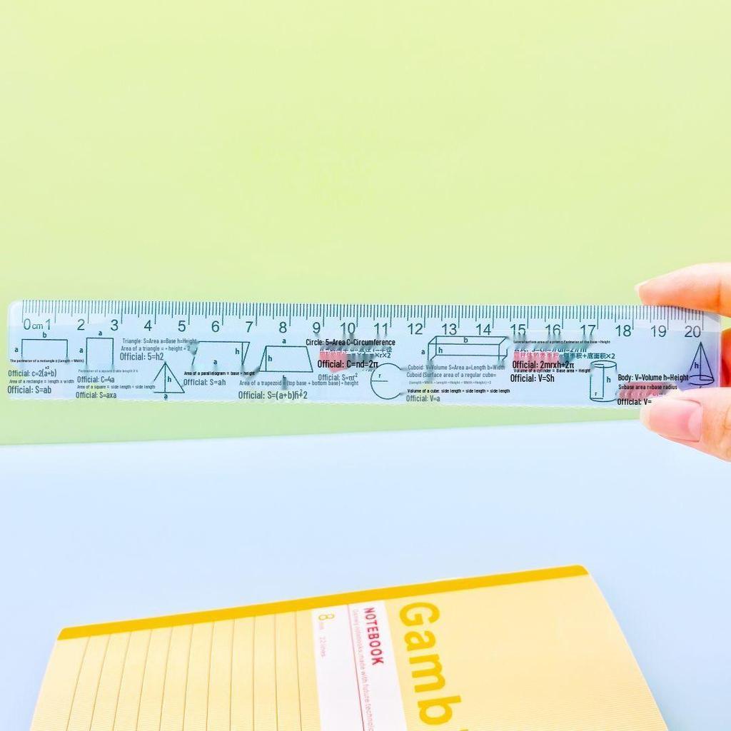 Creative Math Formulas Ruler - Perfect for Junior High Students, Unique Gift for Friends, High-Quality Educational Stationery.