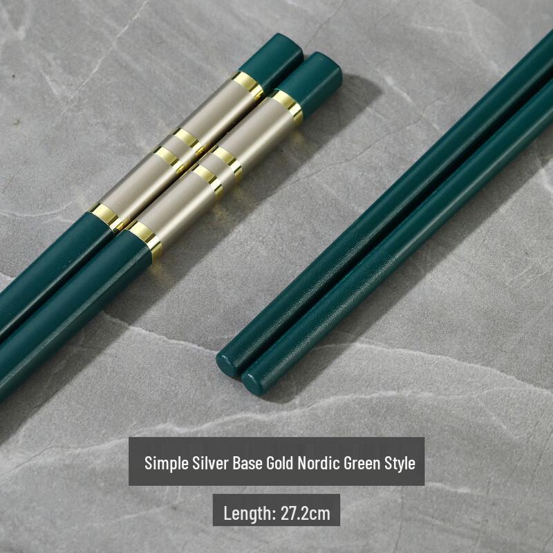 Gold-Inlaid Alloy Chopsticks