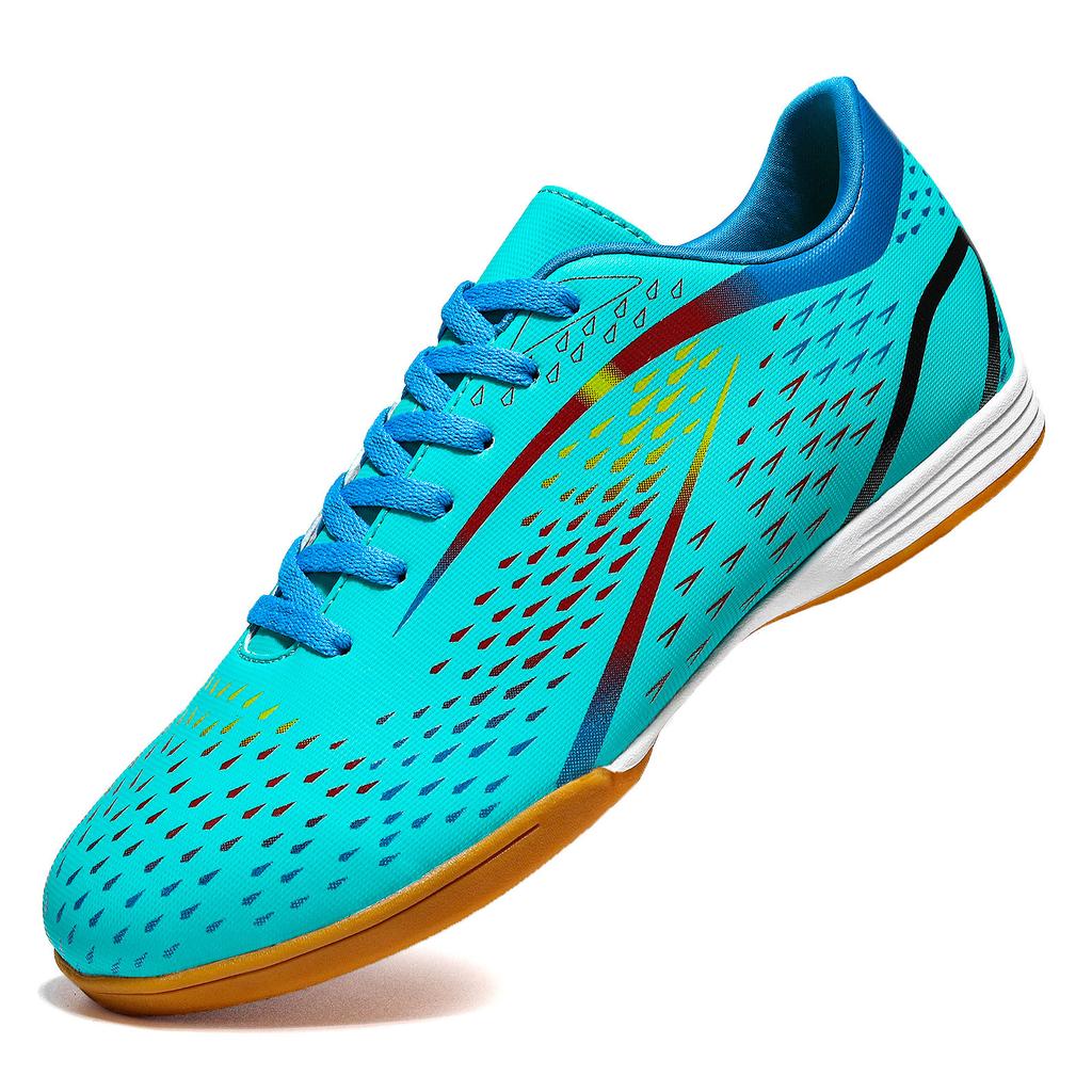 Ic Fußballschuhe Indoor Futsal Herren und Damen Flachsohle Harter Boden Rindersehnensohle Rutschfest Wettkampf Trainingsschuhe
