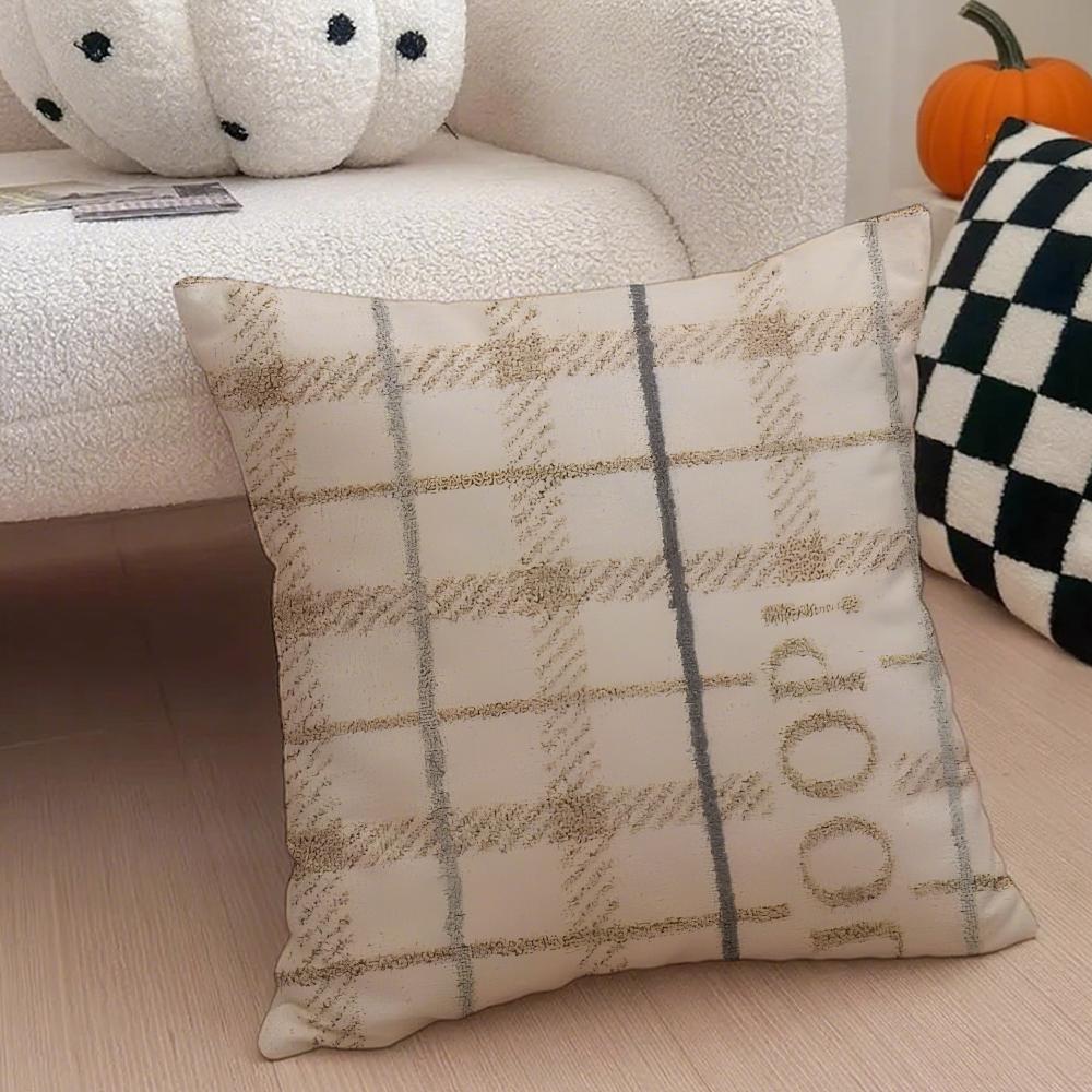 JJOOP Ljus Lyx Mode Soffkuddeöverdrag Kuddfodral Dold Knapp Hållbar Polyester Stolskudde