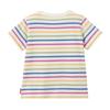 With Stripes and Logo for Boys and for Babies and for Preschool and School [Miki House] Web-exclusive Short-sleeved T-shirt Girls, Kids, Use,
