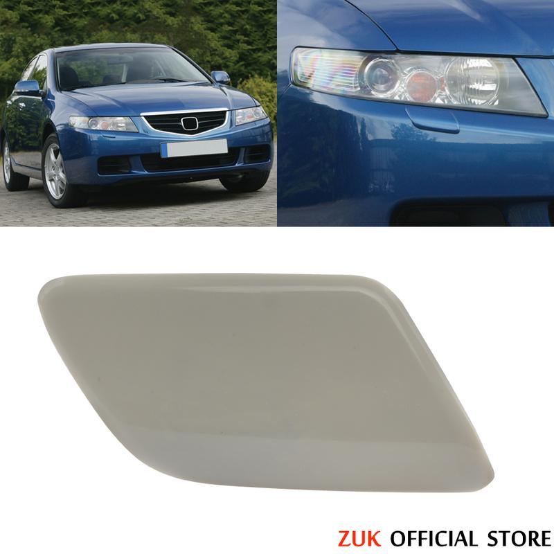 For HONDA ACCORD VII Euro CL 2003 2004 2005 2006 2007 Unpainted Front Headlight Washer Nozzle Cover Headlamp Water Spray Jet Cap