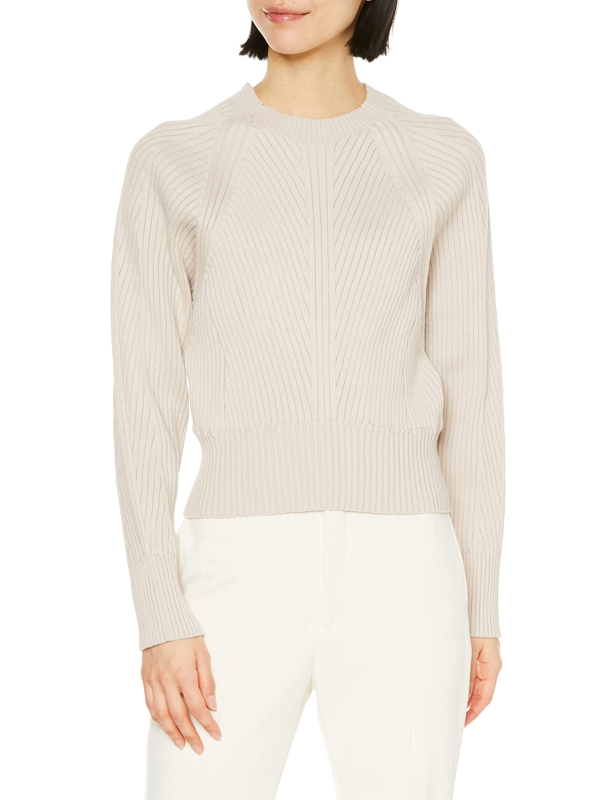 

FRAY Mixed Rib Pullover FWNT231097 BEG F I.D. Women s