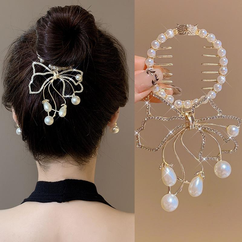 Schmetterling Zirkon Quaste Haar Klaue Elegante Süße Frauen Pferdeschwanz Halter Haarnadeln Mode Mädchen Schmuck Zubehör