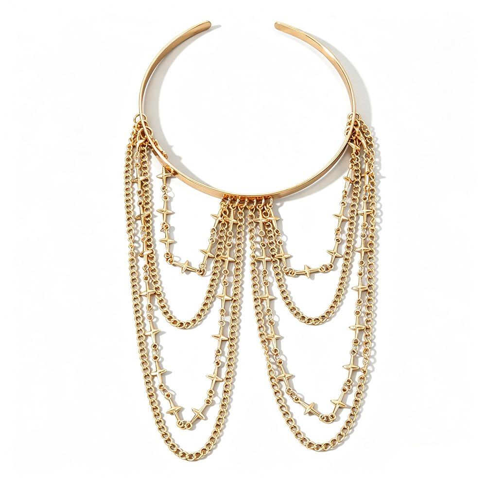 Alloy Material Fringed Arm Ring Punk Style Tassel Arm Ring Stylish Alloy Arm Ring Women
