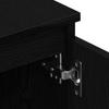 TV Stand Black Oak Effect 140 x 40 x 36 cm Engineered Wood