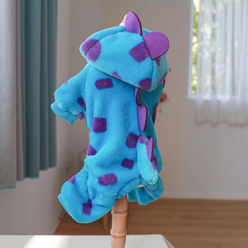 Fashion Pet Dog Jacket Winter Warm Clothes Lovely Cats Photo Dinosaur Costume