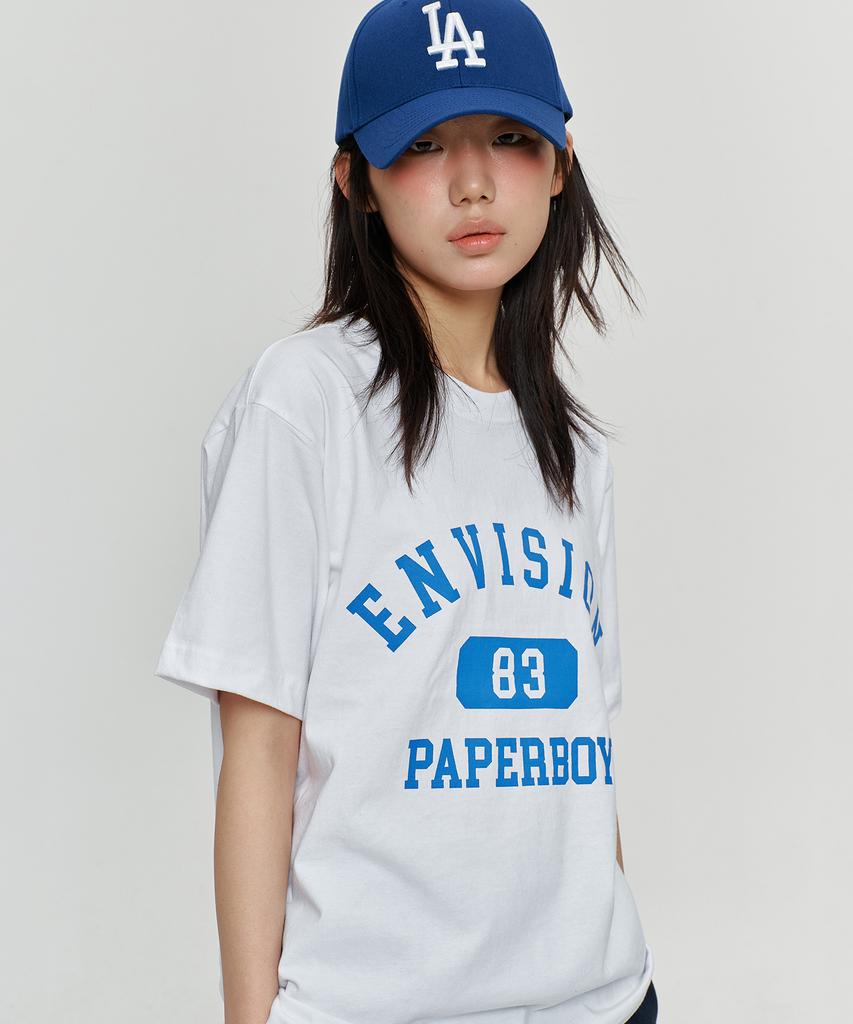 PAPERBOY Envision Short Sleeve T-Shirt - White Melange