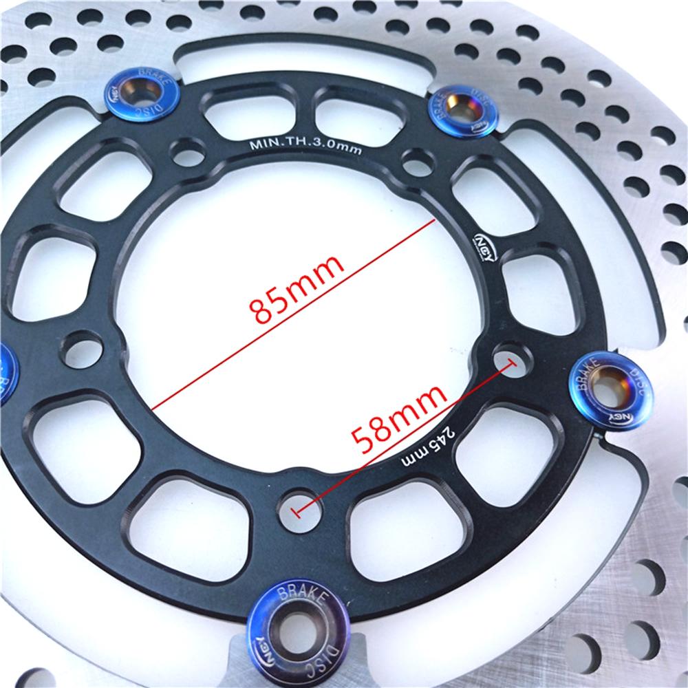 CNC 245mm*58mm 5 Löcher Schwimmende Scheibe Motorrad Bremsscheibe Für Honda Yamaha Roller Aerox Nitro Cygnus-X BWS Zuma RSZ FORCE