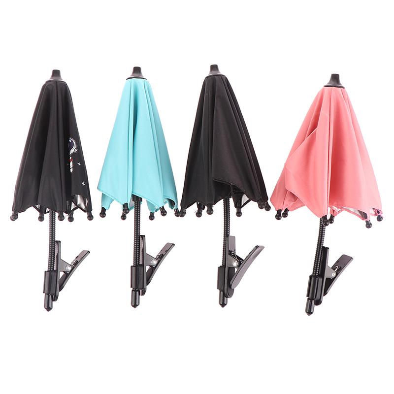 Electric Motorcycle Phone Bracket Umbrella Car Navigation Frame Rider Helmet Umbrella Hand Sunshade Outdoor Bendable
