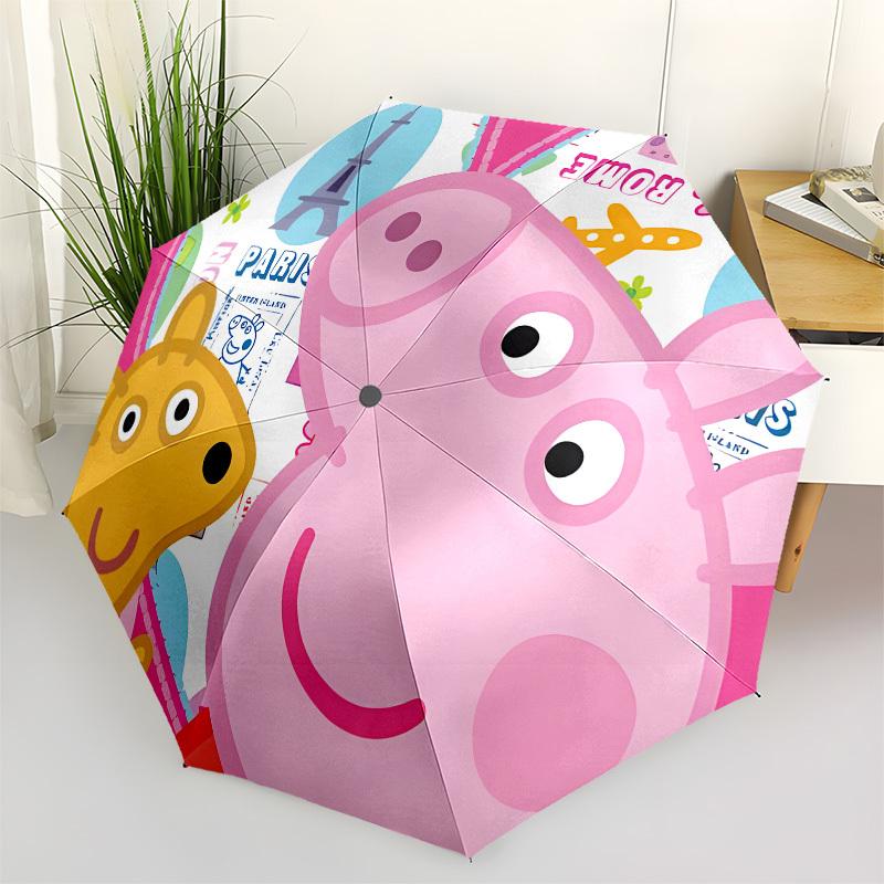 

Peppa Pig, Paris Automatic Opening and Closing, 8 rib Structure Portable Umbrella, Suitable for Men and Women in All Seasons Perfect Gift f