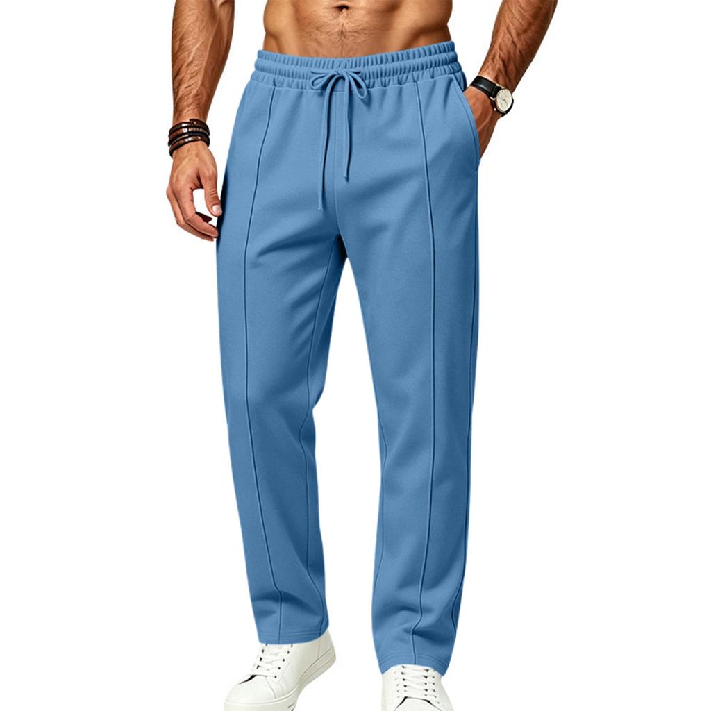 Men's Casual Straight Leg Pants for Spring and Fall
