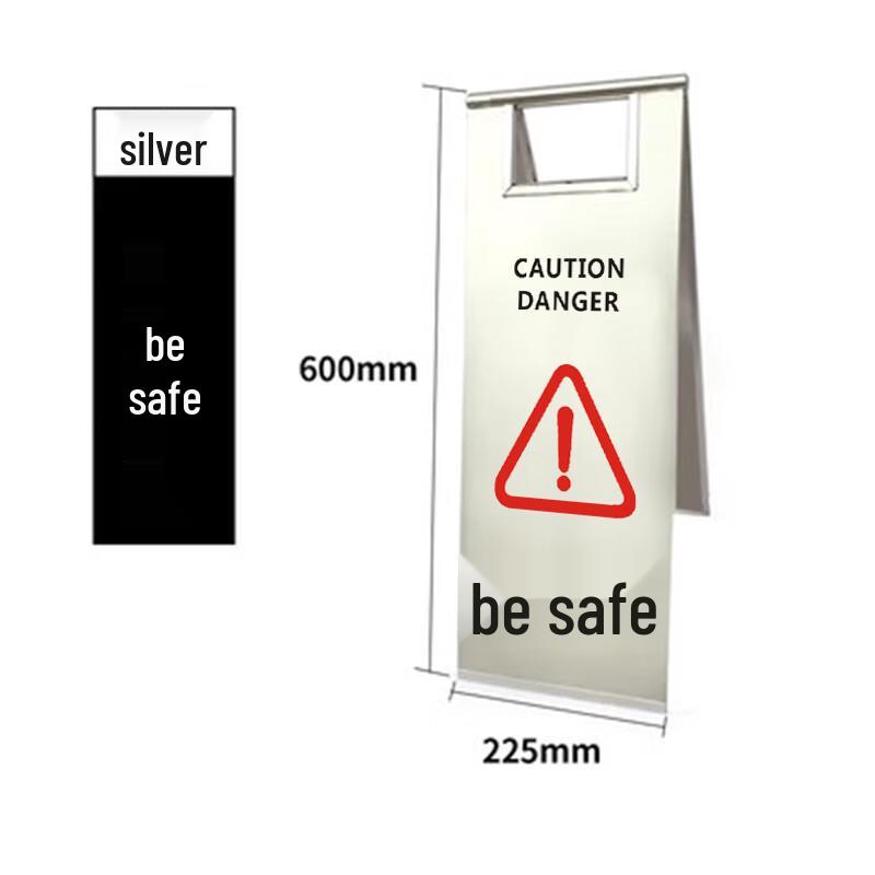 Stainless Steel A-Frame Warning Sign