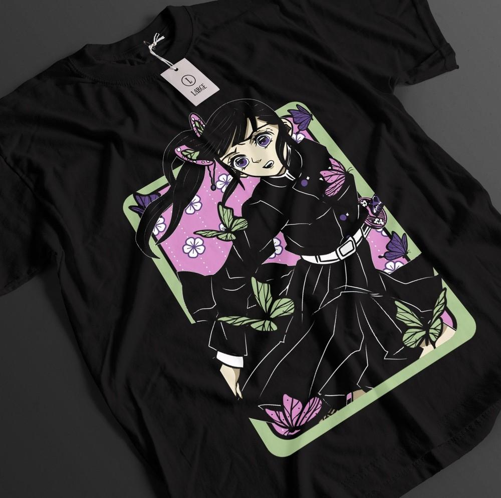 Demon Slayer Shirt Kanao Tsuyuri T-Shirt Tanjiro KNY Anime Akaza Doma Muzan Tee