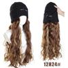 Synthetic Wig Hat Wig Warm Knitted Hat with Water Ripple Curls Women's Hat Wig Suitable for Daily Wear in Winter and Autumn