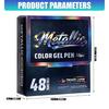 48 Color Metallic Gel Pen Multicolor Acrylic Gel Pen For Artist Student Journaling Sketching And Creative Art Project