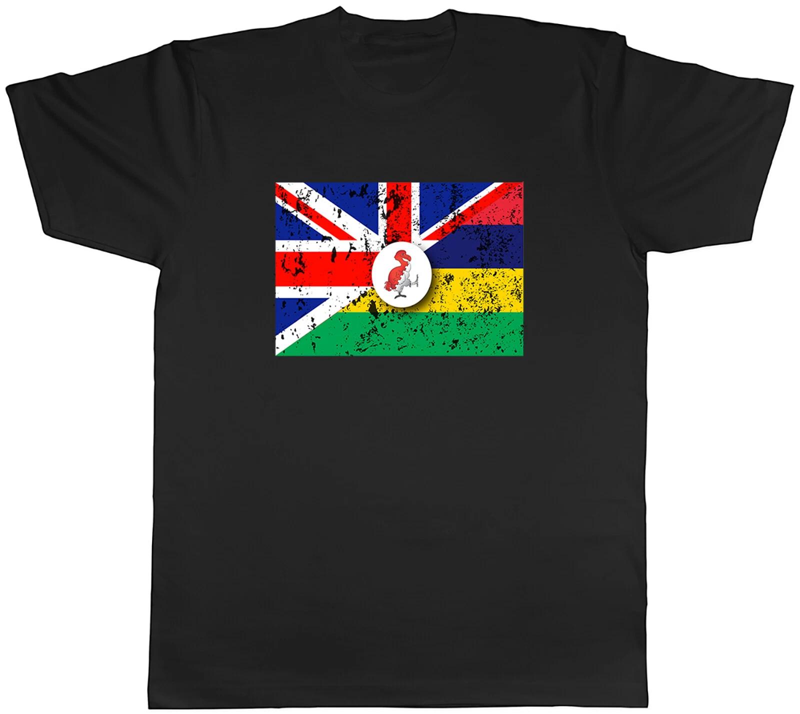 UK & Mauritius Flag Country Mens Unisex T-Shirt Tee Gift M