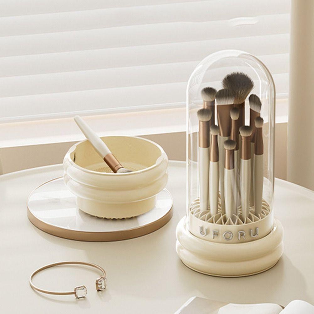 Large Capacity Makeup Brush Storage Bucket Dustproof Desktop Organizer Box  Pen Holder
