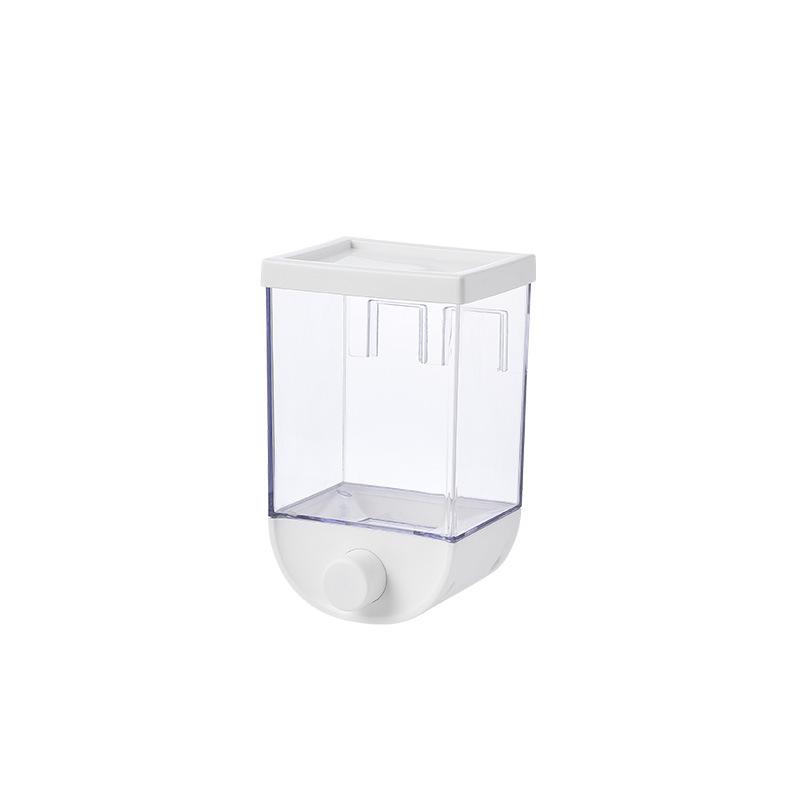 1.5L Wall Mounted Separate Rice Bucket Kitchen Cereal Dispenser Transparent Grain Jar Food Storage Box Container Sealed Tanks