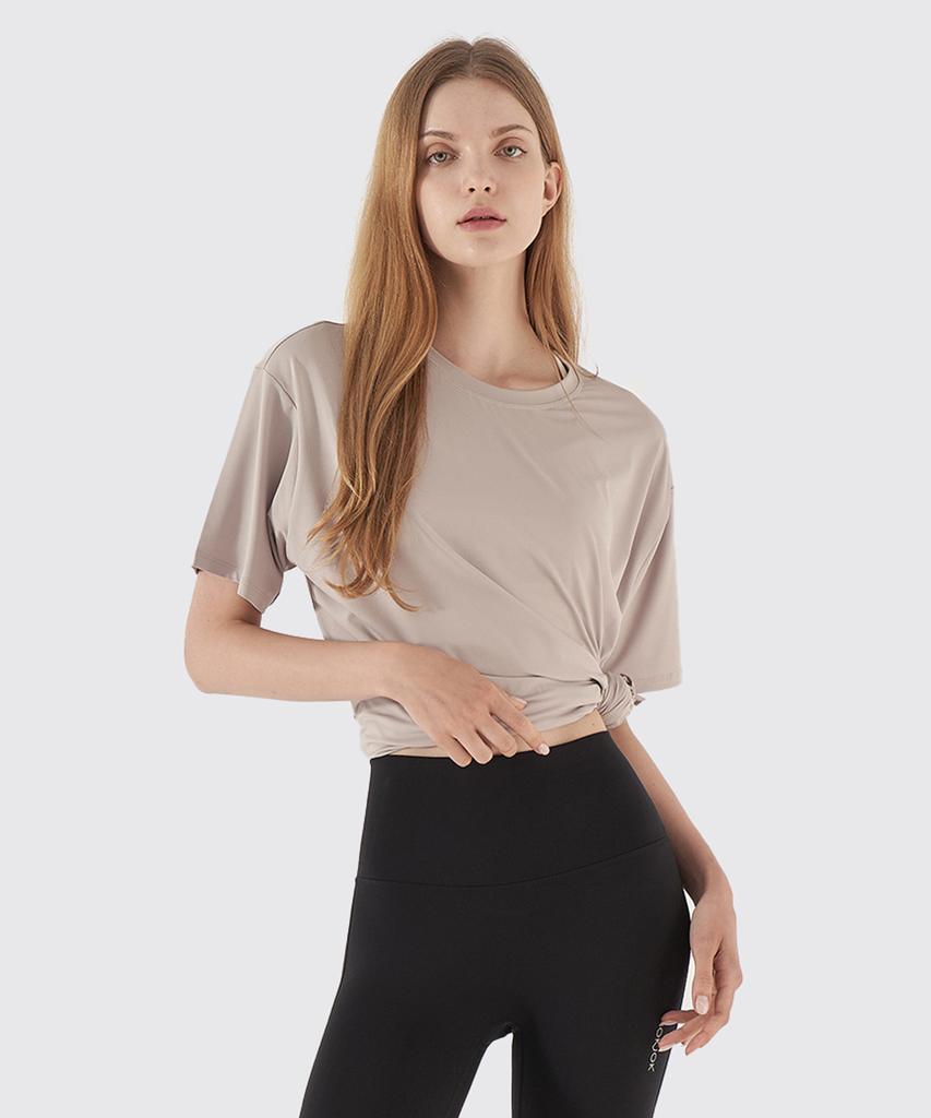 NOKJOK All Day Loose Fit Short Sleeve T-Shirt Running Yoga Wear Pilates Wear (Type A)